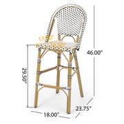 Outdoor Pe Rattan French Barstool Set - R&R Furniture Gallery (Fountain Valley, CA)