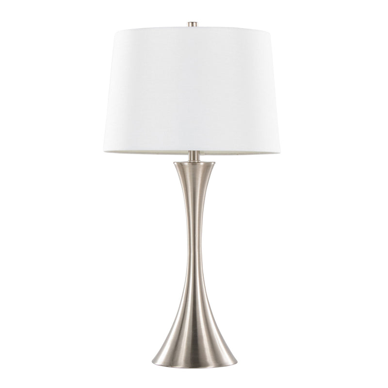 Set of two Lumi Source Lenuxe contemporary elegant table lamps with sleek designs and modern finishes, ideal for stylish home lighting.