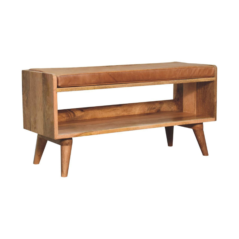 Solid Wood Bench With Upholstered Sea - R&R Furniture Gallery (Fountain Valley, CA)