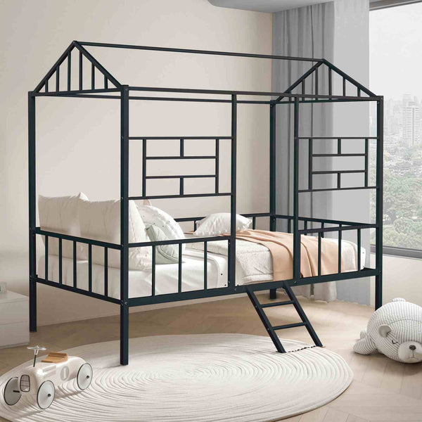 Rhonda - Twin Loft Bed (K/D), Black