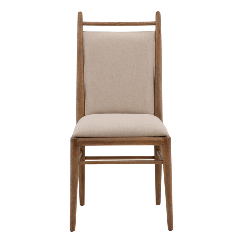 Reuben - Dining Chair (Set of 2) - Beige And Dark Brown