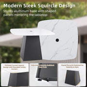 Rounded Square Outdoor Pedestal Dining Table - R&R Furniture Gallery (Fountain Valley, CA)