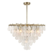 Uttermost Goccia tear drop glass pendant light hanging from ceiling, modern pendant lighting with clear glass shade.