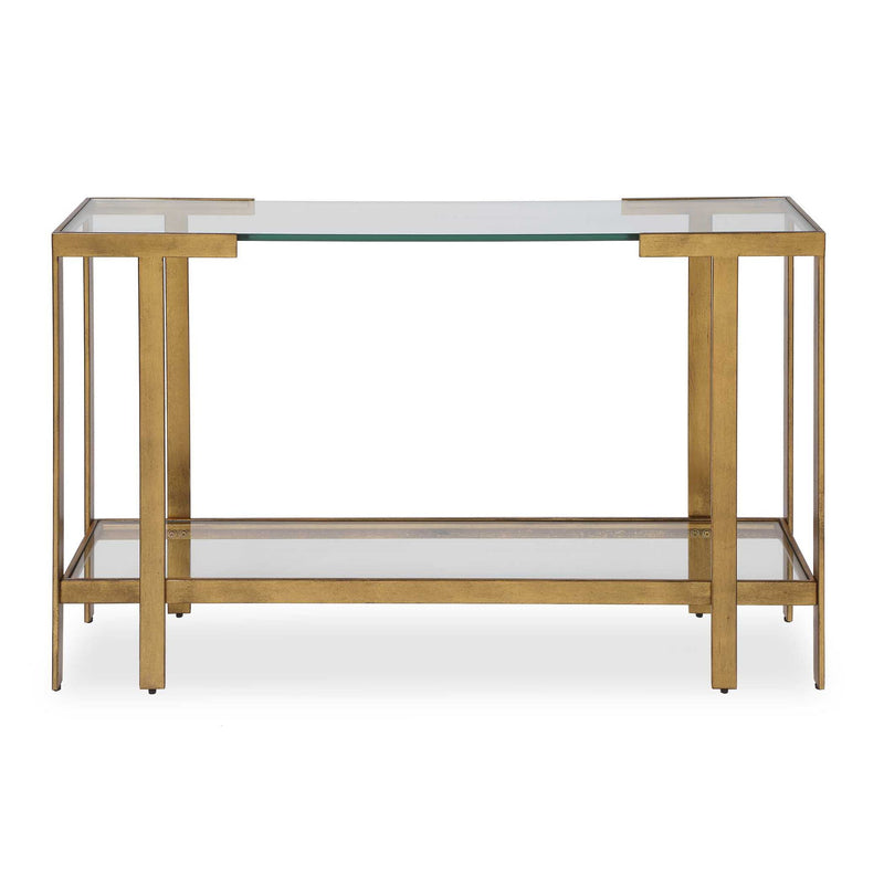 Kendrick - Glass Console Table - Gold