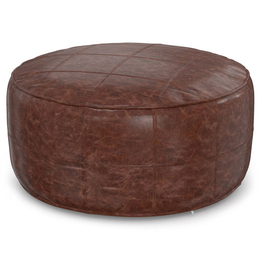 Connor - Handcrafted Round Pouf - R&R Furniture Gallery (Fountain Valley, CA)