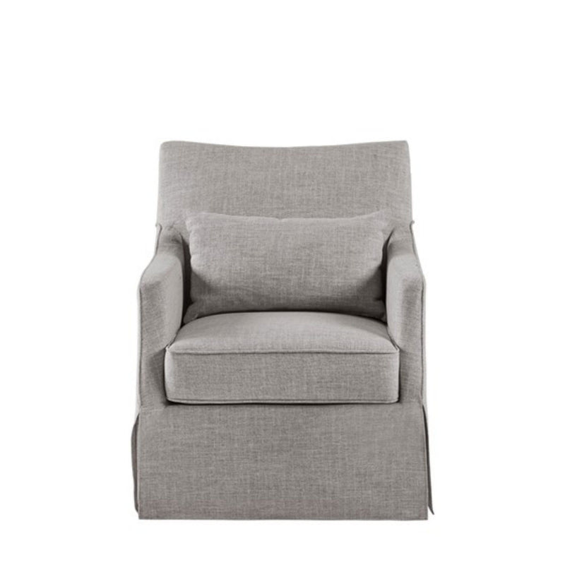 Traditional Design London Skirted Swivel Chair - R&R Furniture Gallery (Fountain Valley, CA)