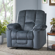 Luxurious Manual Recliner Chair With Skin-Friendly Fabric And Dual Cup Holders - R&R Furniture Gallery (Fountain Valley, CA)