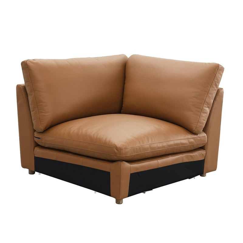 Brighton - Modular Wedge - Brown Top Grain Leather - R&R Furniture Gallery (Fountain Valley, CA)