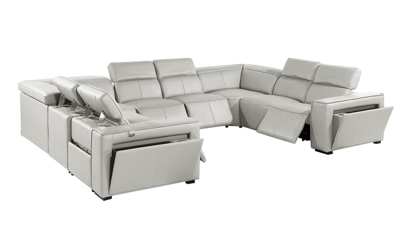 1224 - 8-Piece U-Shaped Sectional Sofa In With 4 Power Recliners & Power Headrests