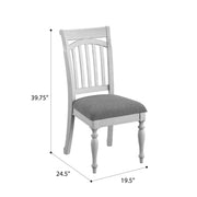 Slat Back Dining Chairs (Set of 2) - Gray - R&R Furniture Gallery (Fountain Valley, CA)