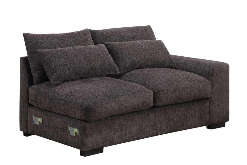 Nyeisha - Piece Upholstered Sofa & Chaise - Coffee - R&R Furniture Gallery (Fountain Valley, CA)