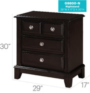 Glory Furniture Ashford Cappuccino Accent Nightstand with a sleek wooden finish and modern design.