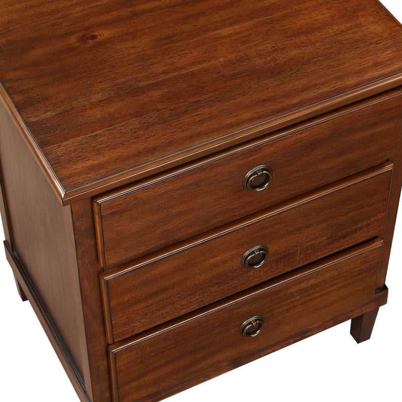 Chamberlin - 3 Drawer Nightstand - Brown - R&R Furniture Gallery (Fountain Valley, CA)