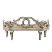 Danae - Bench - Champagne Synthetic Leather & Gold - R&R Furniture Gallery (Fountain Valley, CA)