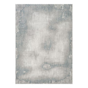 Geometrix - 5'3" X 7'3" Area Rug, Geometric 3D Effect - Ivory / Gray - R&R Furniture Gallery (Fountain Valley, CA)