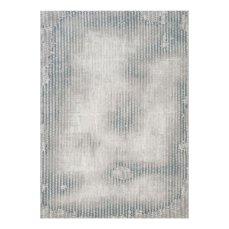 Geometrix - 5'3" X 7'3" Area Rug, Geometric 3D Effect - Ivory / Gray - R&R Furniture Gallery (Fountain Valley, CA)