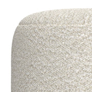 Chantal - Round Pouf - White - R&R Furniture Gallery (Fountain Valley, CA)