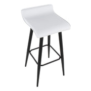 Set of two Lumi Source Ale contemporary fixed height bar stools with sleek design and wooden seats.