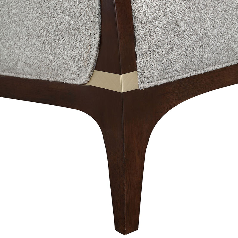 Houston - Loveseat - Pebble / Walnut - R&R Furniture Gallery (Fountain Valley, CA)