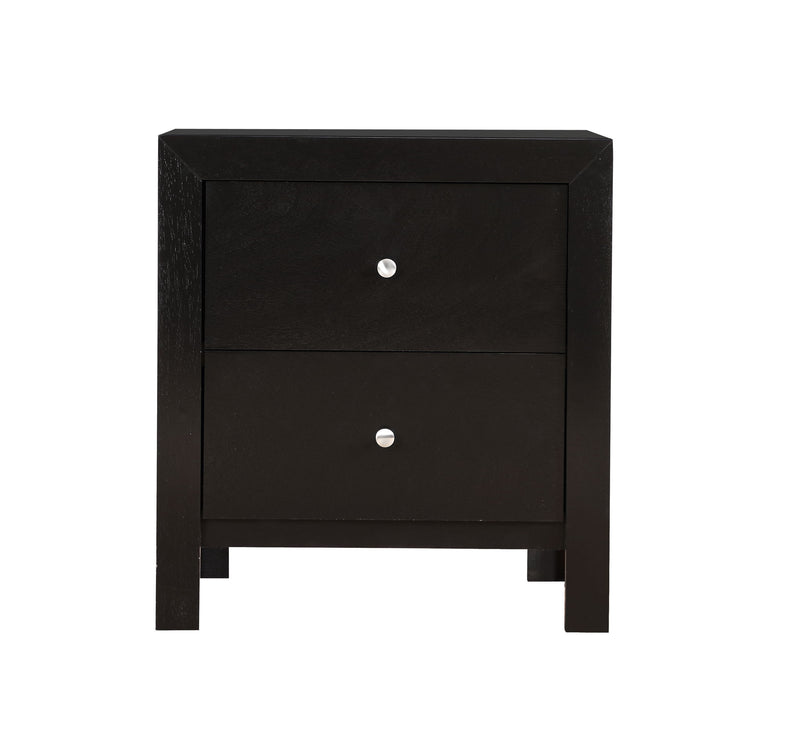 Glory Furniture accent nightstand with drawers, featuring a charming design and wood finish, ideal for bedroom storage.
