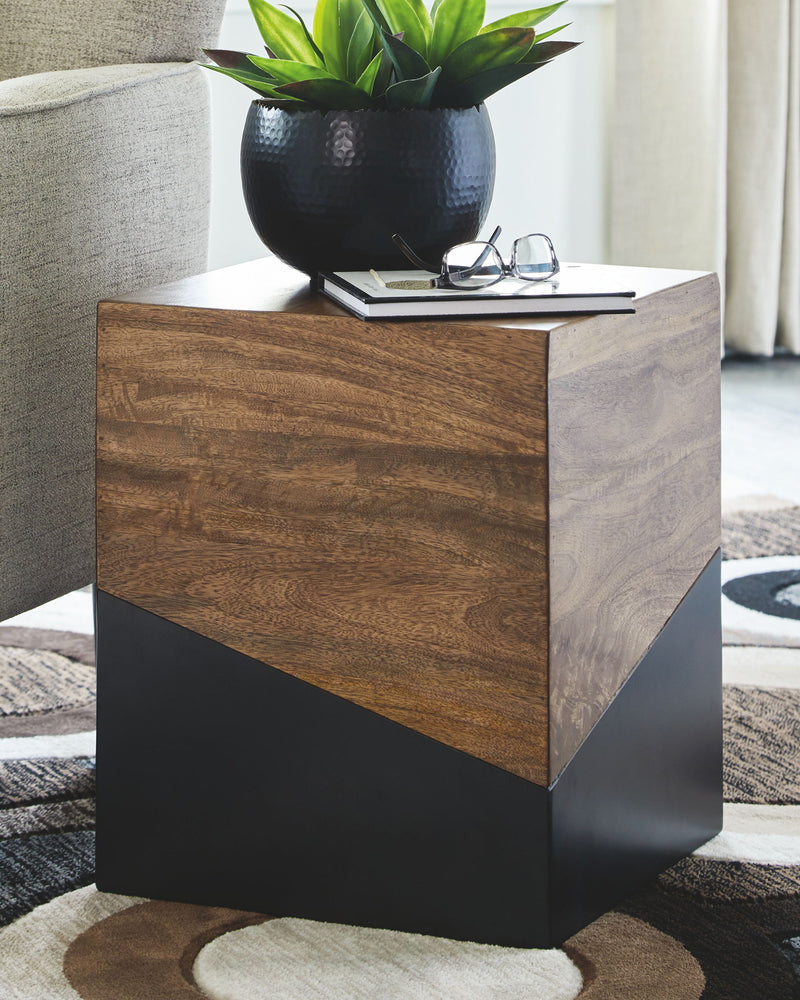 Trailbend - Accent Table - Brown / Gunmetal - R&R Furniture Gallery (Fountain Valley, CA)