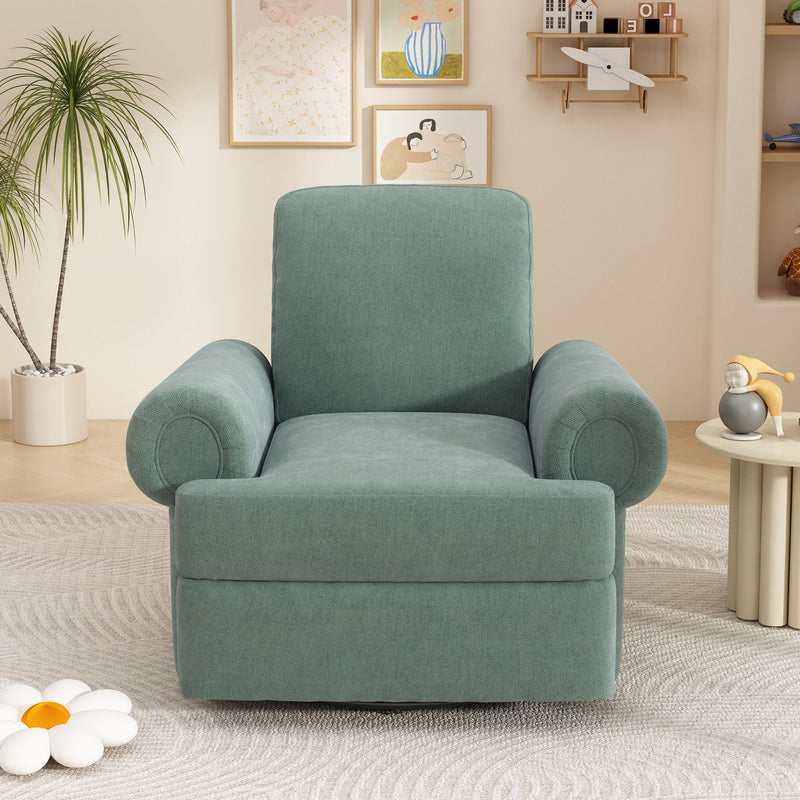 Manual Swivel Recliner Rocker Chair With Adjustable Backrest - R&R Furniture Gallery (Fountain Valley, CA)