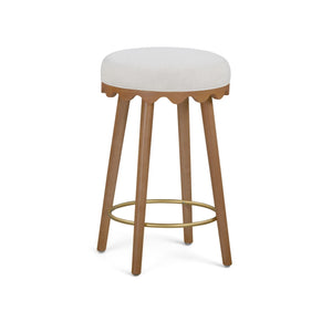 Oodle - Performance Vegan Mohair Light Walnut Stool