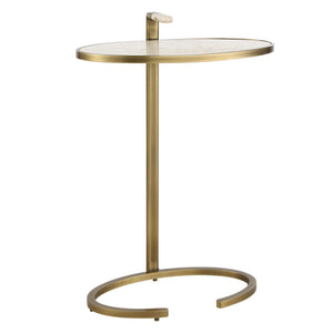 Marbled Pull Up Accent Table - Gold