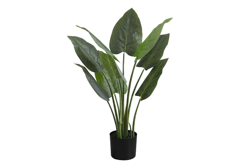37" Tall, Artificial Plant, Aureum Tree, Indoor, Faux, Fake, Floor, Greenery, Potted, Real Touch, Decorative - Green / Black - R&R Furniture Gallery (Fountain Valley, CA)