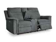 Barnsana - Dbl Power Reclining Loveseat With Console - R&R Furniture Gallery (Fountain Valley, CA)