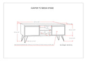 Hunter - TV Media Stand - Umber Brown Stain - R&R Furniture Gallery (Fountain Valley, CA)