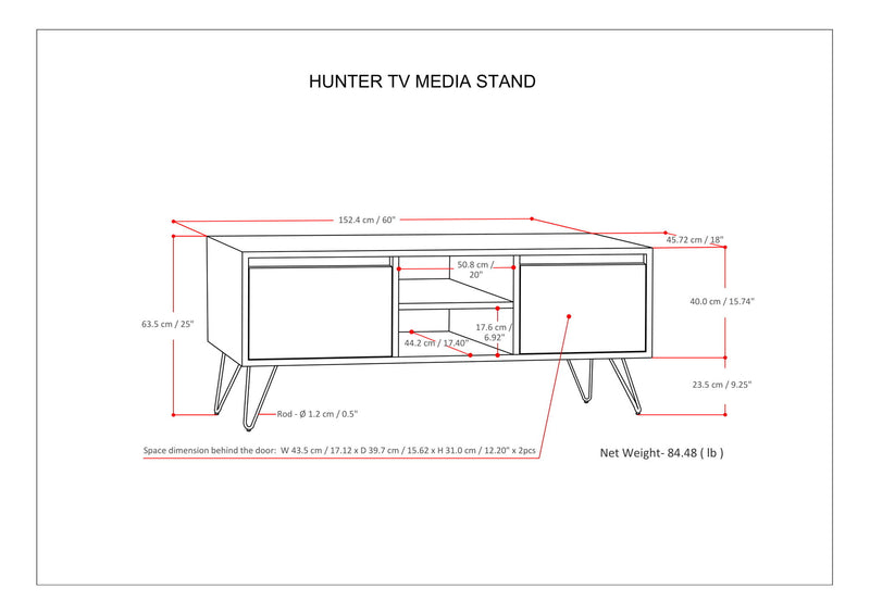 Hunter - Handcrafted TV Media Stand - R&R Furniture Gallery (Fountain Valley, CA)