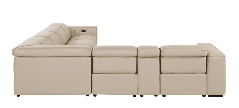 1224 - 7-Piece L-Shaped Sectional Sofa In With 4 Power Recliners & Power Headrests