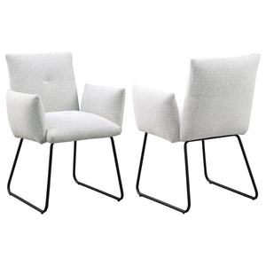 Donica - Upholstered Dining Arm Chair (Set of 2) - Light Gray