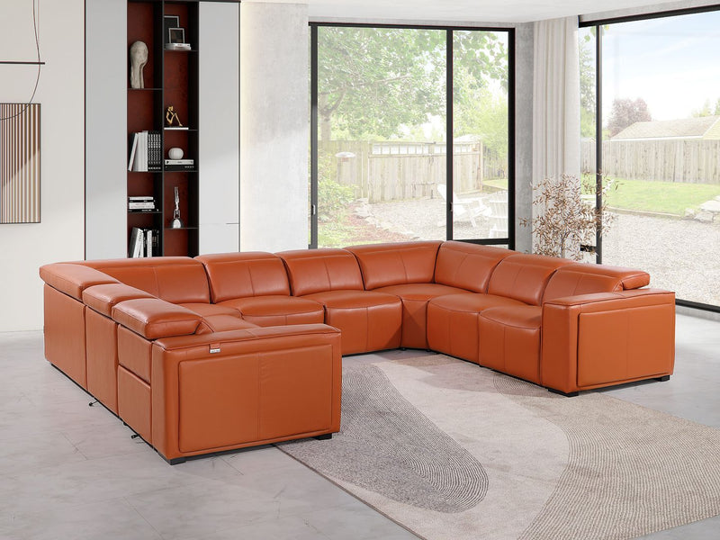 1224 - 8-Piece U-Shaped Sectional Sofa In With 4 Power Recliners & Power Headrests - R&R Furniture Gallery (Fountain Valley, CA)