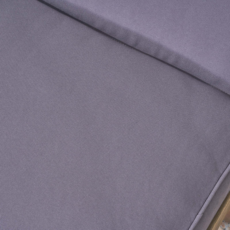 Noble House Ariana wood chaise lounge with cushion, featuring smooth wooden frame and plush seating for relaxation.