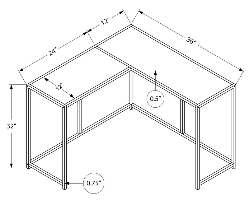 Corner Accent Console Table For Entryway, Unique L-Shaped Design - R&R Furniture Gallery (Fountain Valley, CA)