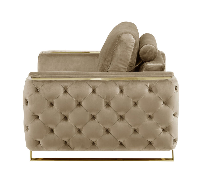 1051 - Contemporary Velvet Chair - R&R Furniture Gallery (Fountain Valley, CA)