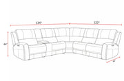 Belmont - Zero Gravity Power Reclining Sectional With Power Adjustable Headrests - R&R Furniture Gallery (Fountain Valley, CA)