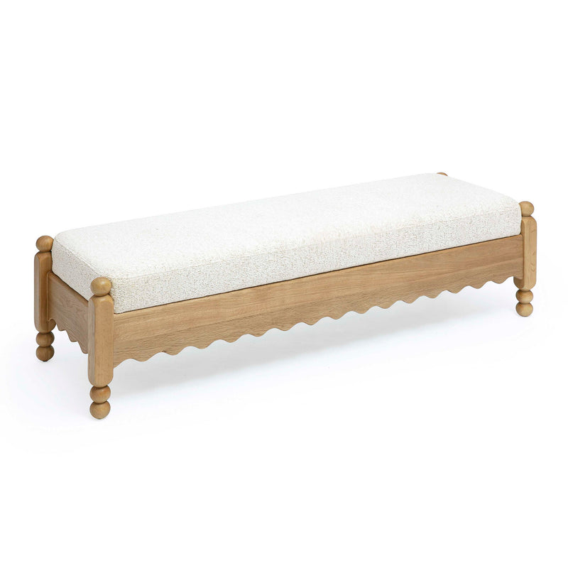 Thelma - Performance Basketweave Bench - Cream - R&R Furniture Gallery (Fountain Valley, CA)