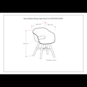 Set of two Simpli-Home Kona outdoor dining chairs in durable plastic with sleek design and comfortable seating.