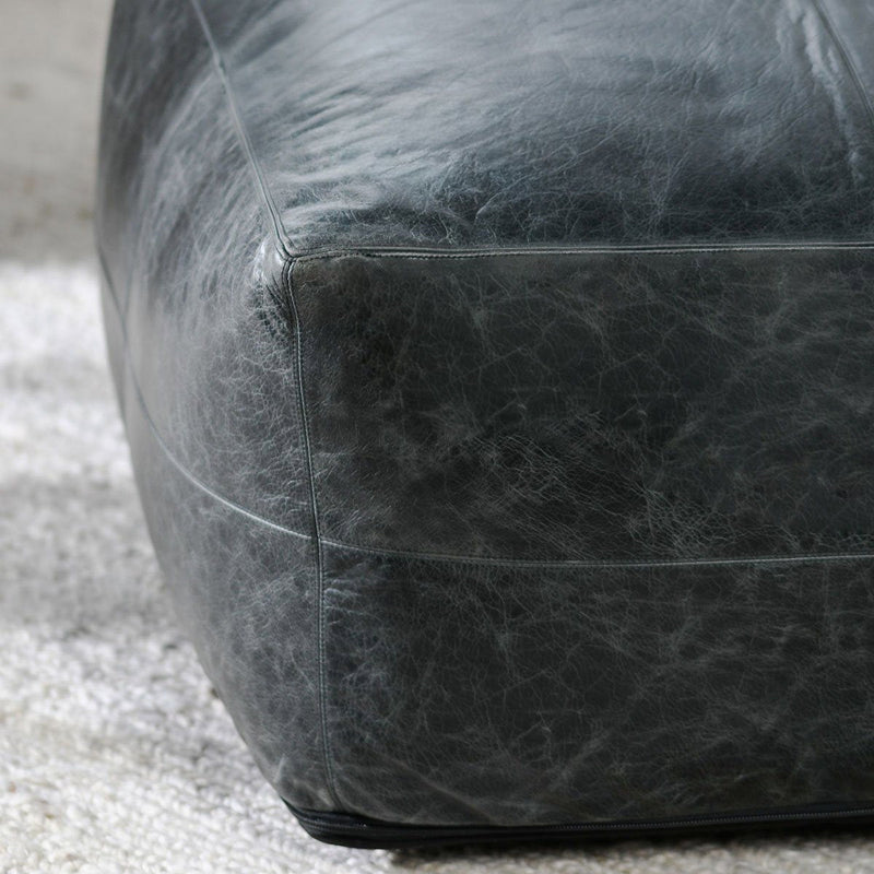 Poufs - Leather Pouf - R&R Furniture Gallery (Fountain Valley, CA)