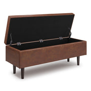Shay - Large Square Coffee Table Storage Ottoman Mid-Century Style - R&R Furniture Gallery (Fountain Valley, CA)