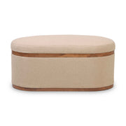 Olivier - Boucle Oval Storage Ottoman - R&R Furniture Gallery (Fountain Valley, CA)