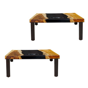 Clearwood Black - Cornhole Game (Set of 2) - Black / Woodtone