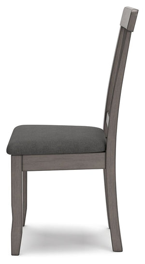 Shullden - 5 Pc. - Drop Leaf Table, 4 Side Chairs - Gray - R&R Furniture Gallery (Fountain Valley, CA)
