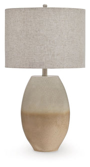 Linas - Metal Table Lamp - Cream / Beige - R&R Furniture Gallery (Fountain Valley, CA)