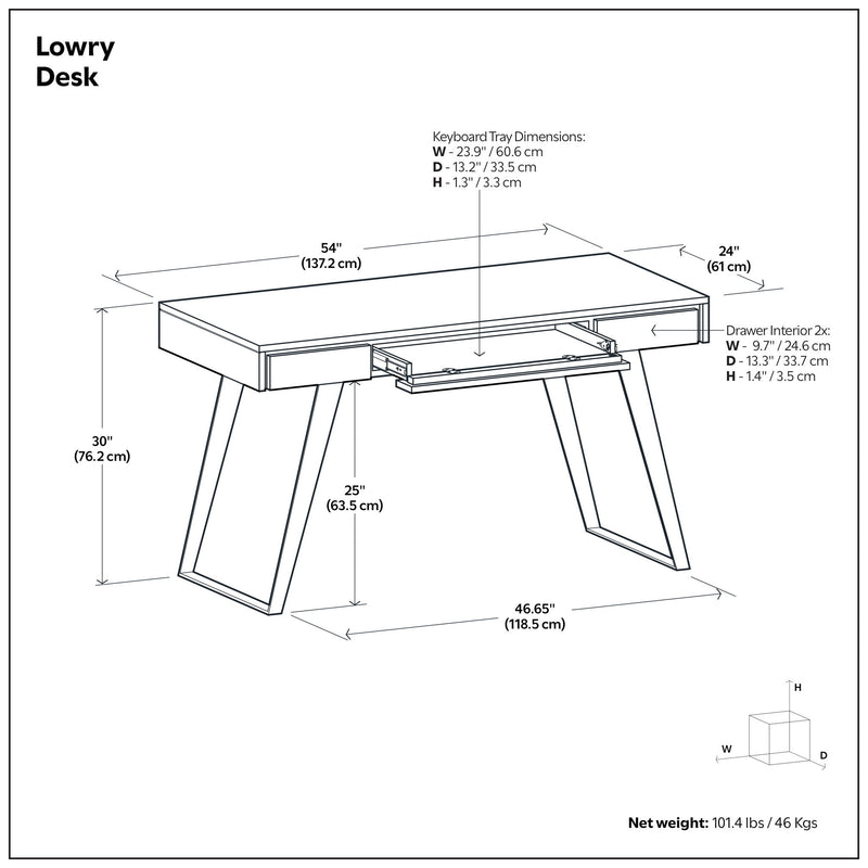Lowry - Handcrafted Desk - R&R Furniture Gallery (Fountain Valley, CA)