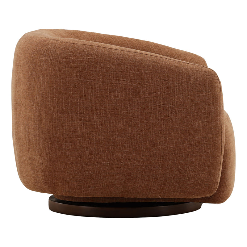 Fawn - Swivel Chair - Rust And Walnut