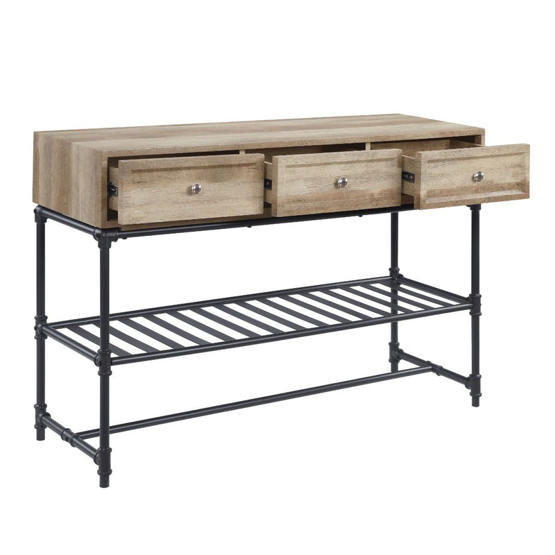 Brantley II - Sofa Table - Oak & Sandy Black - R&R Furniture Gallery (Fountain Valley, CA)